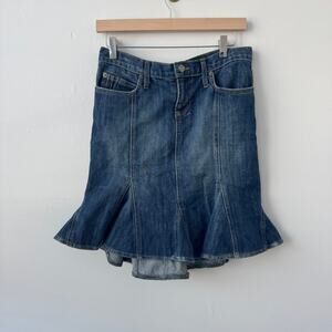 Y2K Juicy Couture Jeans Pleated Flared Denim Skirt